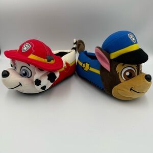 Nickelodeon Boys Paw Patrol Toddler Slippers Chase Marshall Size 9-10